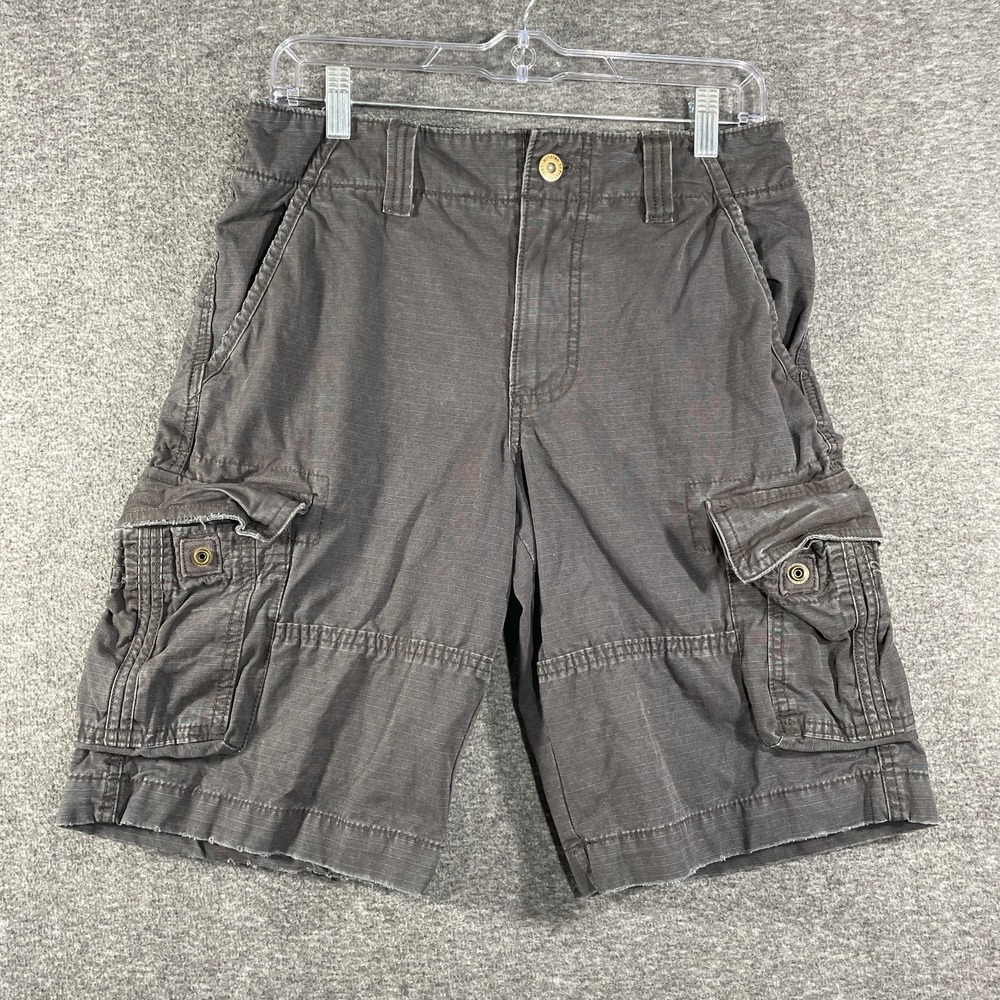 Vintage 90's Y2K Cargo Supply Mossimo Mens 28 Shorts Skater Grunge Faded Black